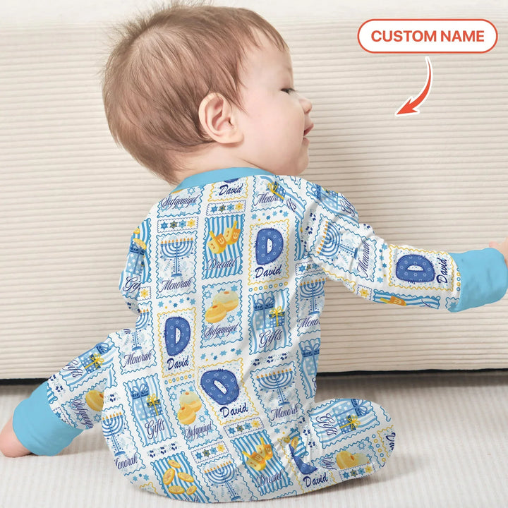 Light of Hanukkah Custom Name Bamboo Convertible Zippy
