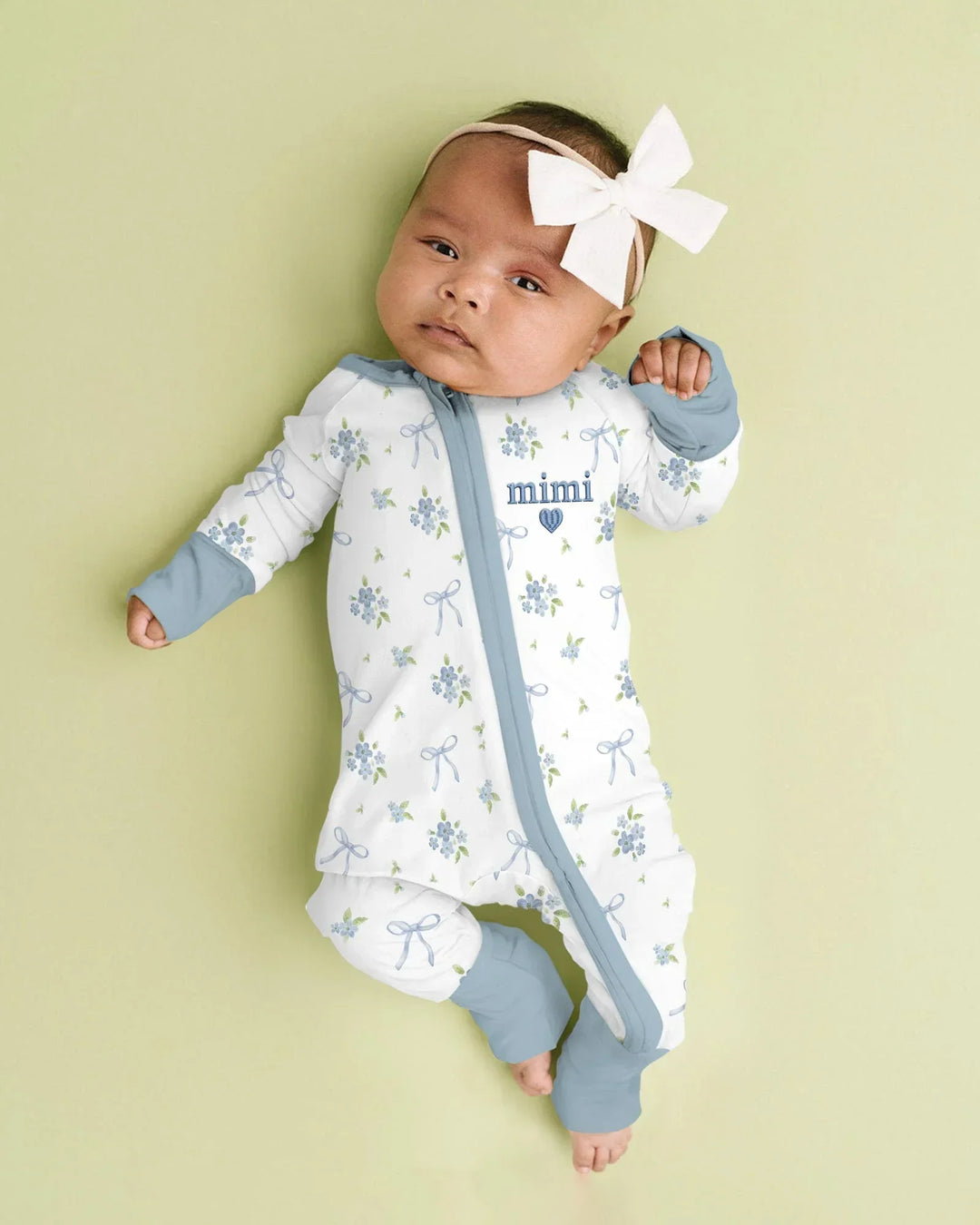 Mommy and Me Matching Embroidered Baby Bamboo Convertible Zippy