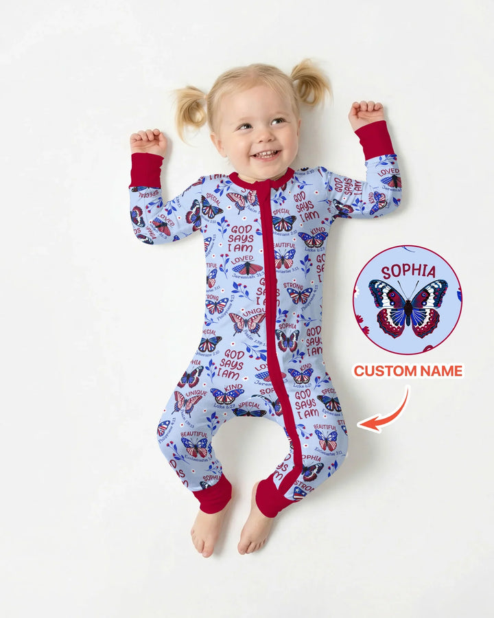 God Says I Am - Liberty Wings Custom Name Bamboo Convertible Zippy