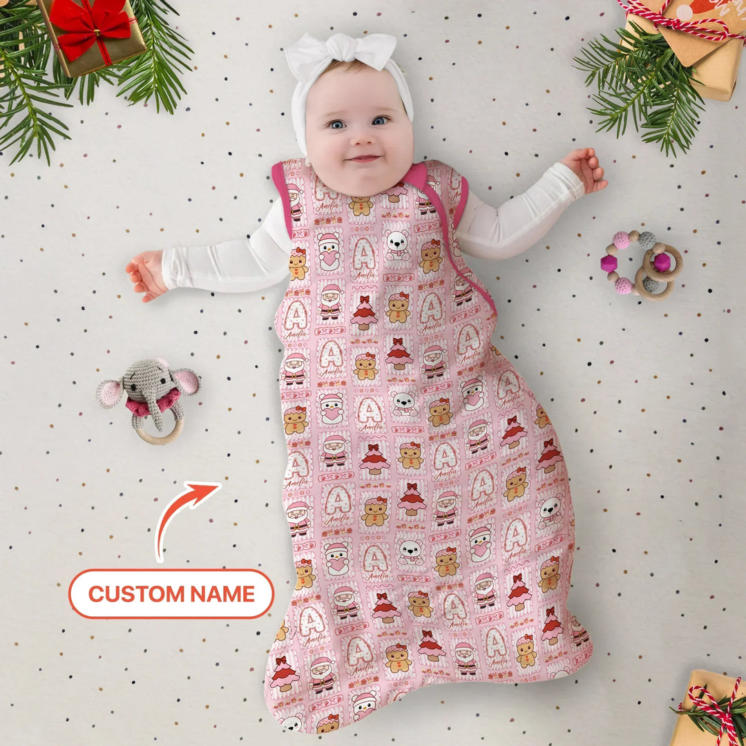 Custom Name Winter Wonderland Bamboo Sleep Bag