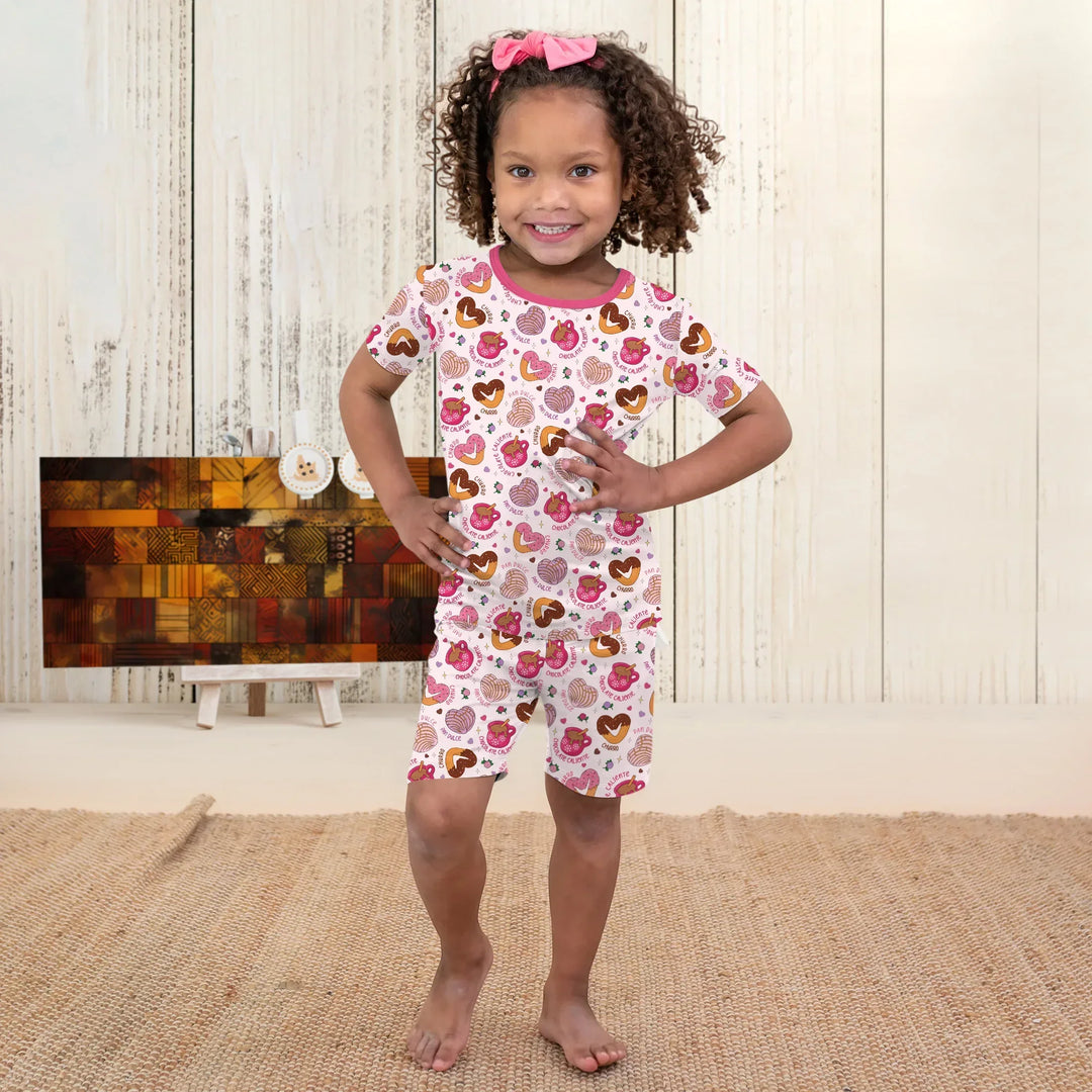 Te quiero un churro Bamboo Two Piece Short Sleeve Shorts Pajama Set