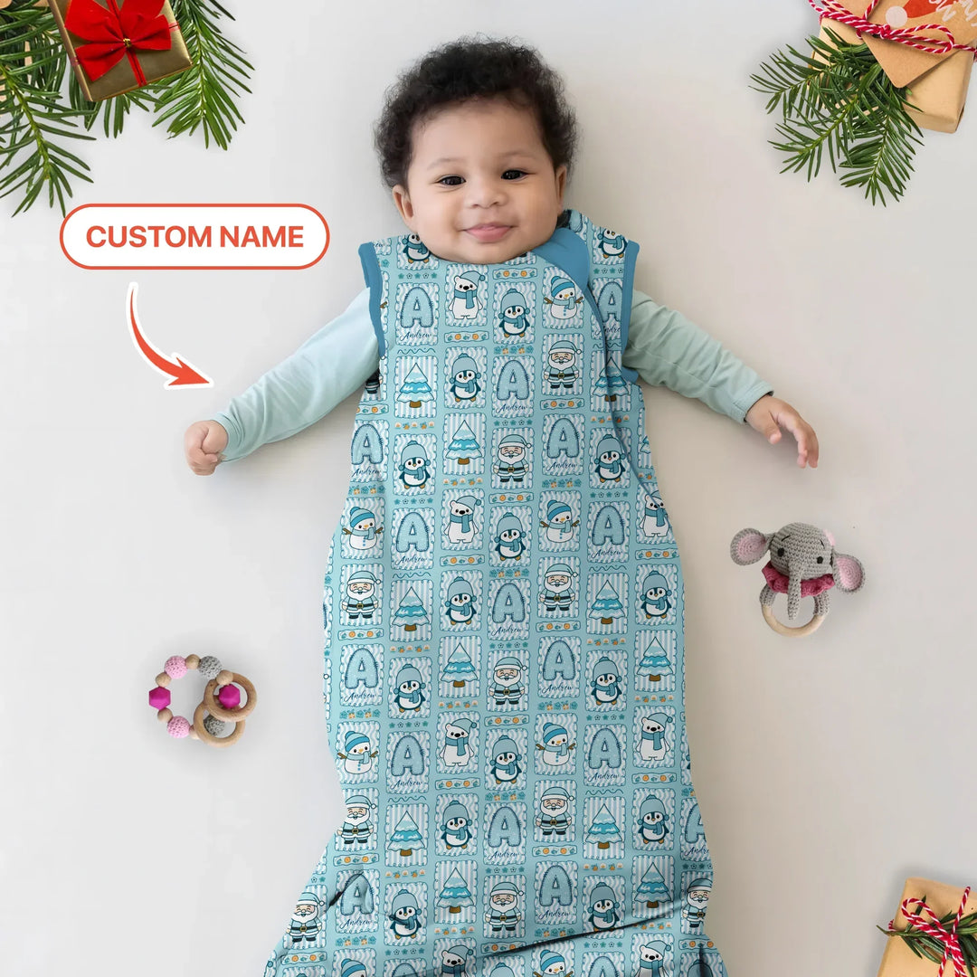 Custom Name Winter Wonderland Bamboo Sleep Bag