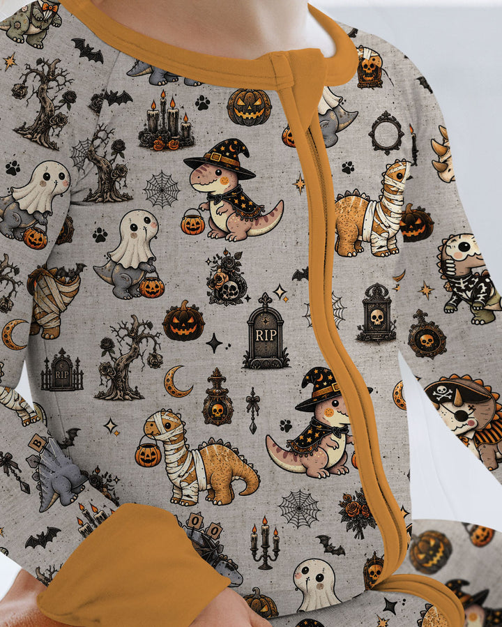 Vintage Halloween Dinosaur Bamboo Convertible Zippy