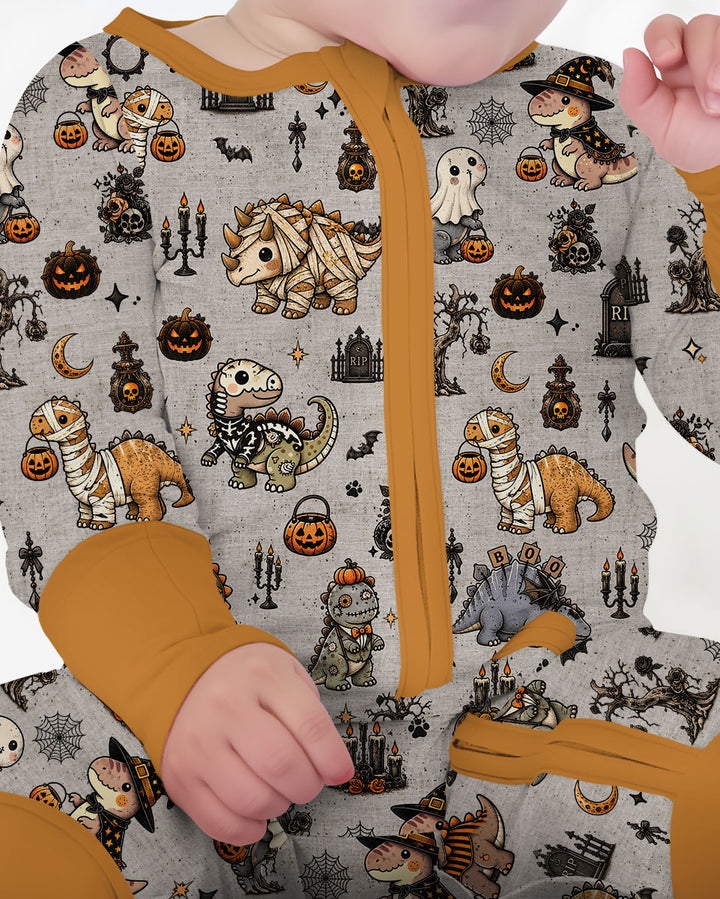 Vintage Halloween Dinosaur Bamboo Convertible Zippy