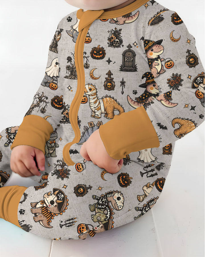 Vintage Halloween Dinosaur Bamboo Convertible Zippy