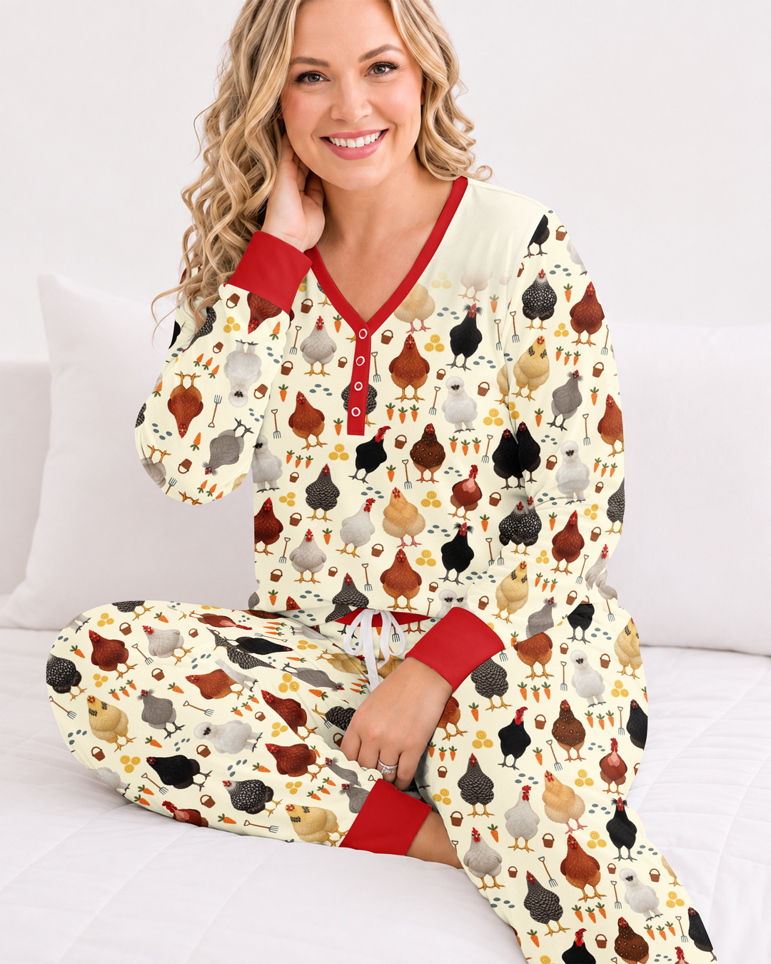 Little Chicken Farmer Bamboo Women Pajama Set