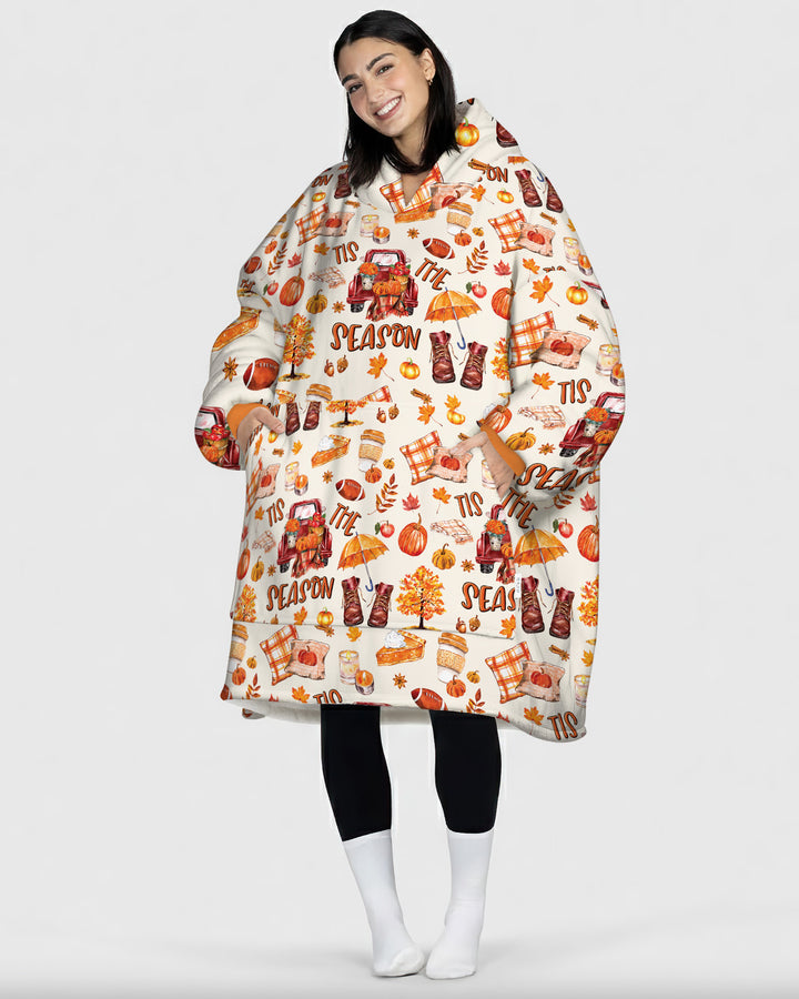 Fall Tis the Season Bamboo Blanket Hoodie