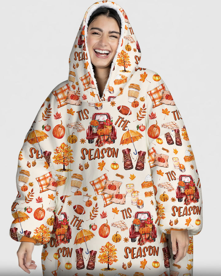 Fall Tis the Season Bamboo Blanket Hoodie