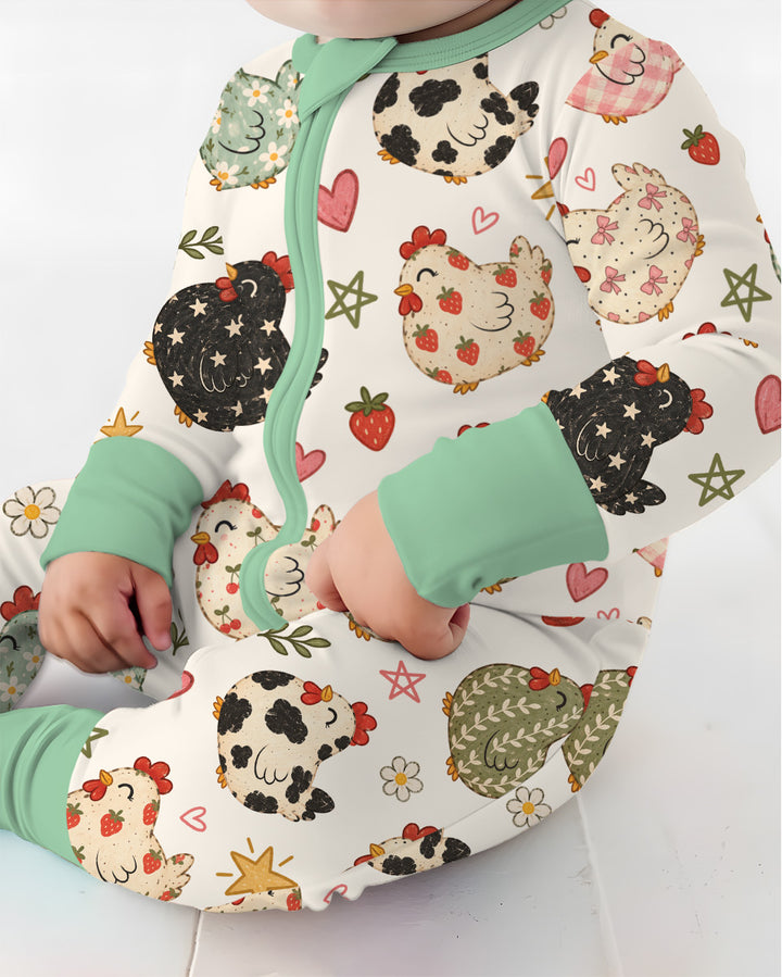Playful Farm Chicken Bamboo Convertible Zippy