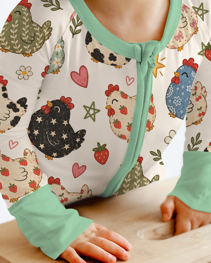 Playful Farm Chicken Bamboo Convertible Zippy