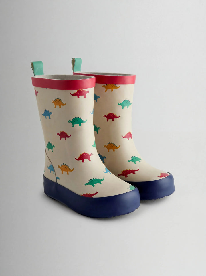 Stone Dino Print Wellies