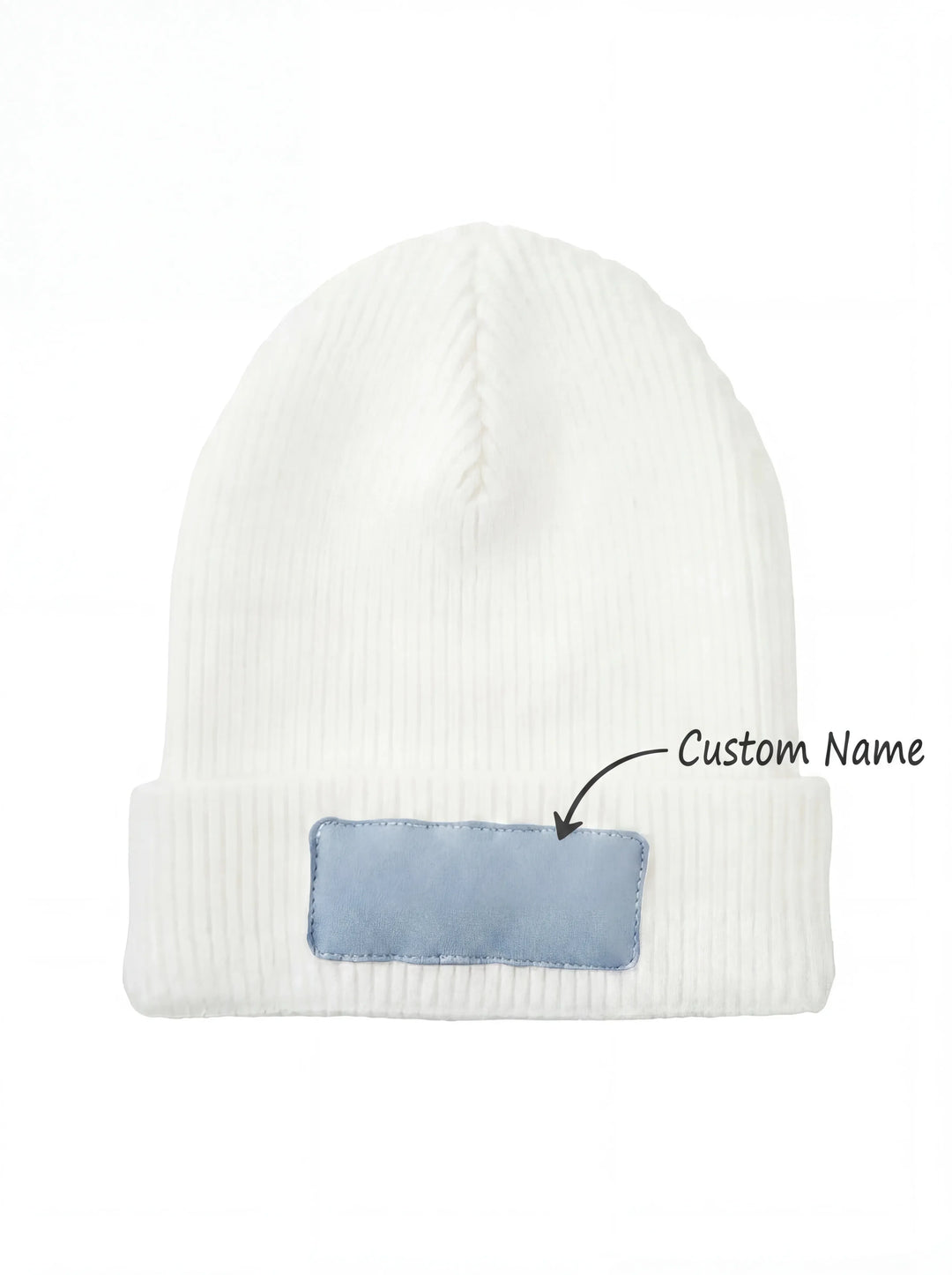 Personalized Leather Patch Beanie