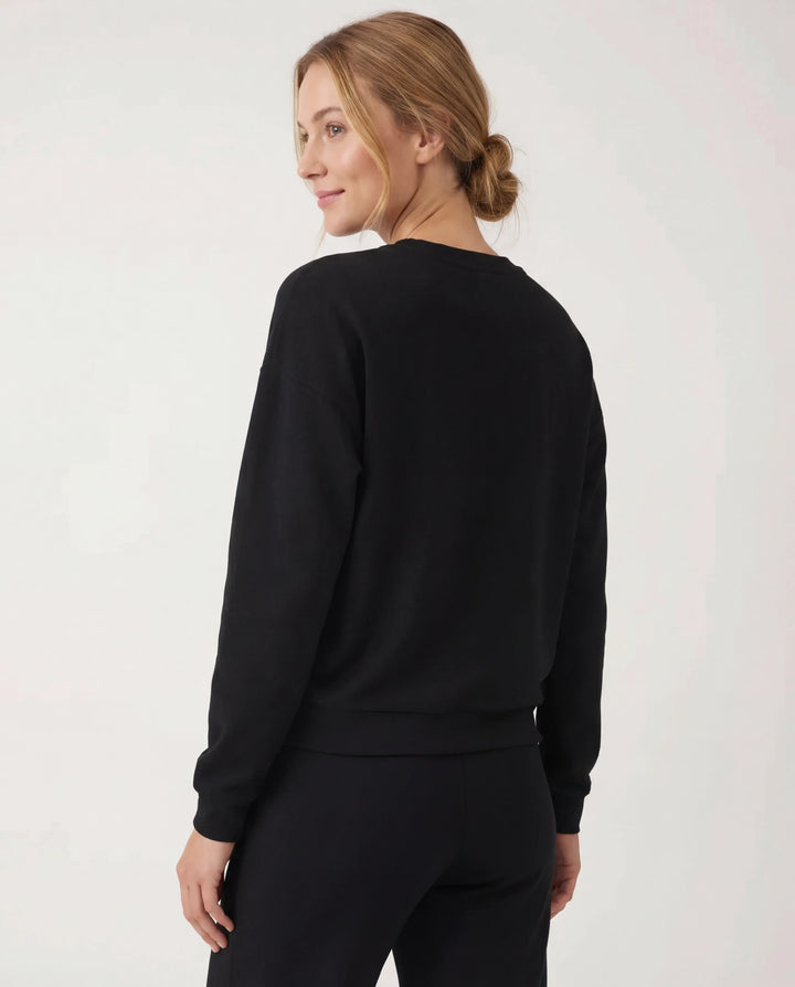 Black Bamboo Women Crewneck Sweatshirt