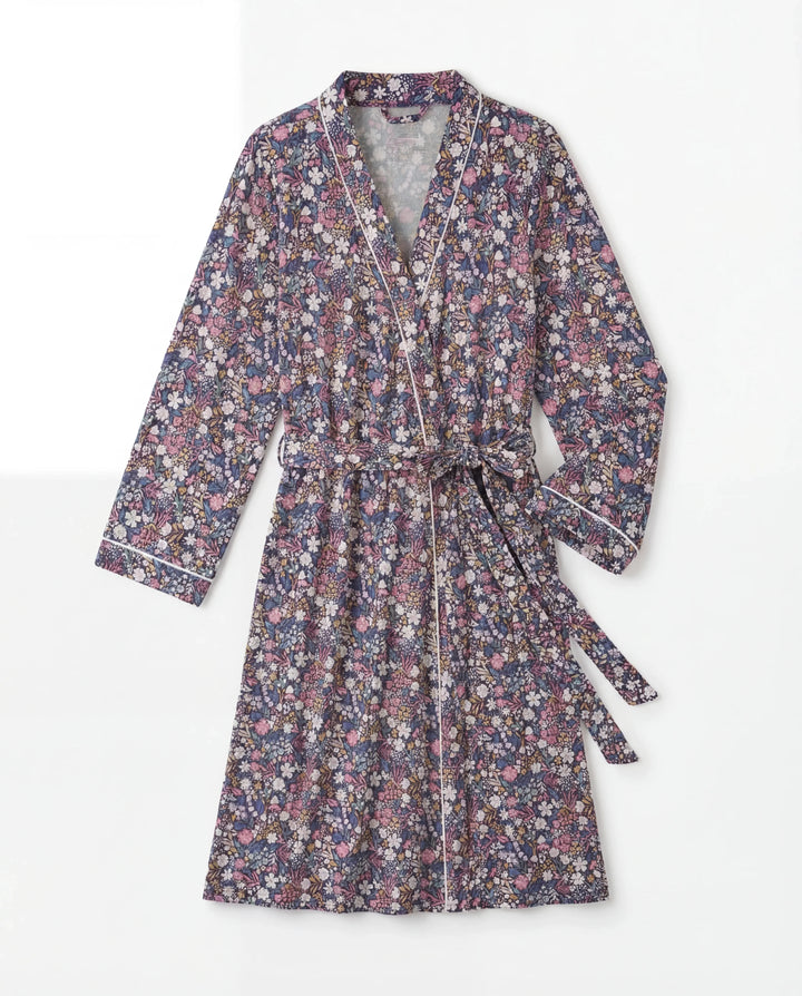 Midnight Petals Bamboo Women Robe