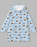Custom Dog Photos "Protected By" Pawfect Blue Blanket Hoodie