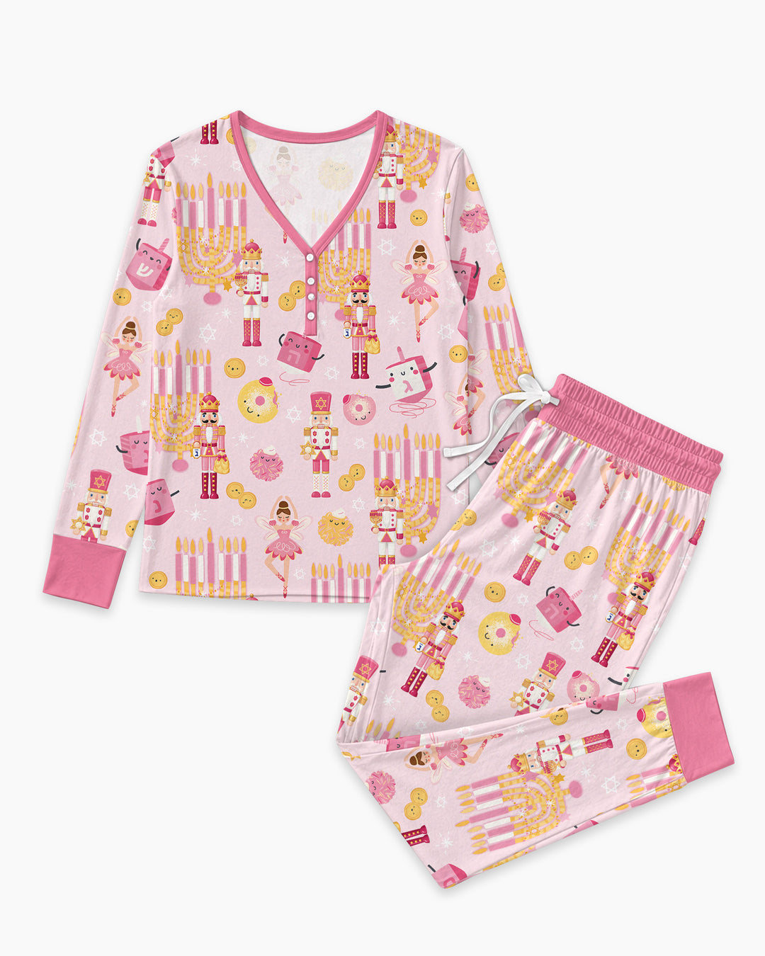 Hanukkah Nutcracker King Family Matching Bamboo Women Pajama Set