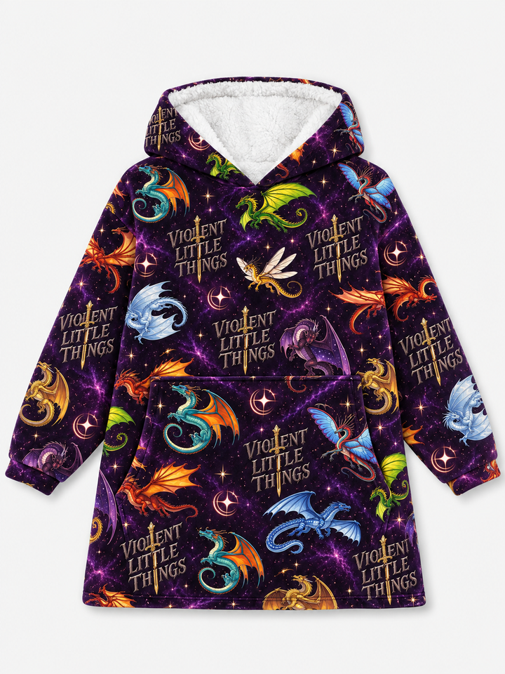 Reading About Little Violent Things Blanket Hoodie