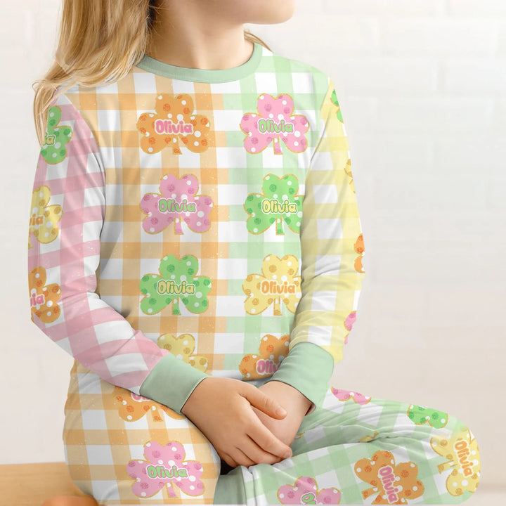 Lucky Shamrock Bamboo Two Piece Long Sleeve Pajama Set