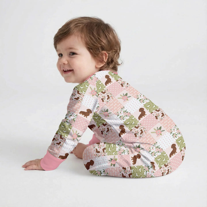 Floral Dachshund Grace Bamboo Convertible Zippy