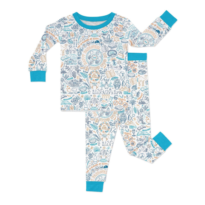 Doodle Passover Matching Family Bamboo Two Piece Long Sleeve Pajama Set