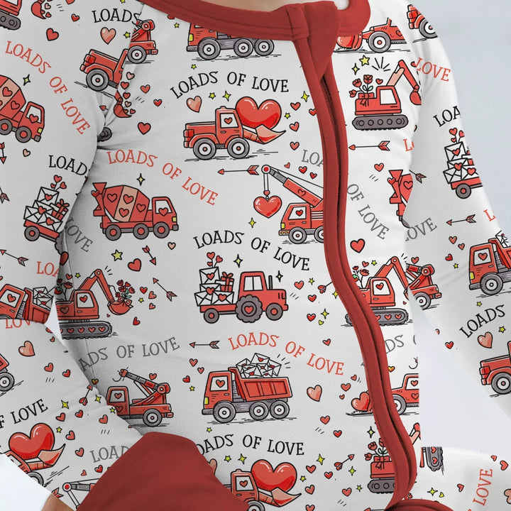 Construction Trucks Loads of Love Bamboo Convertible Zippy