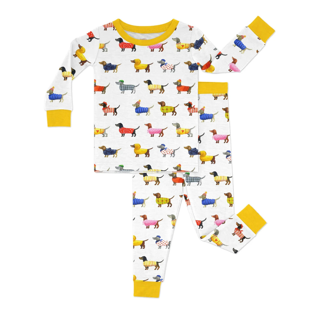 Dachshund Fashion Winnier Bamboo Two Piece Long Sleeve Pajama Set