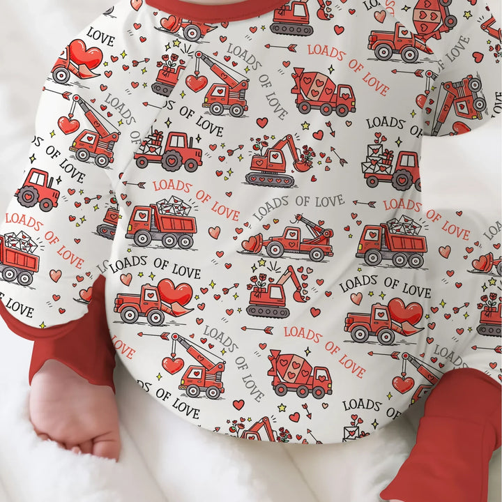 Construction Trucks Loads of Love Bamboo Convertible Zippy