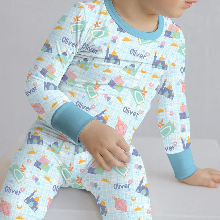Ramadan and Eid Bamboo Two Piece Long Sleeve Pajama Set