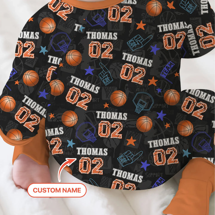 Custom Name Basketball Time Bamboo Convertible Zippy