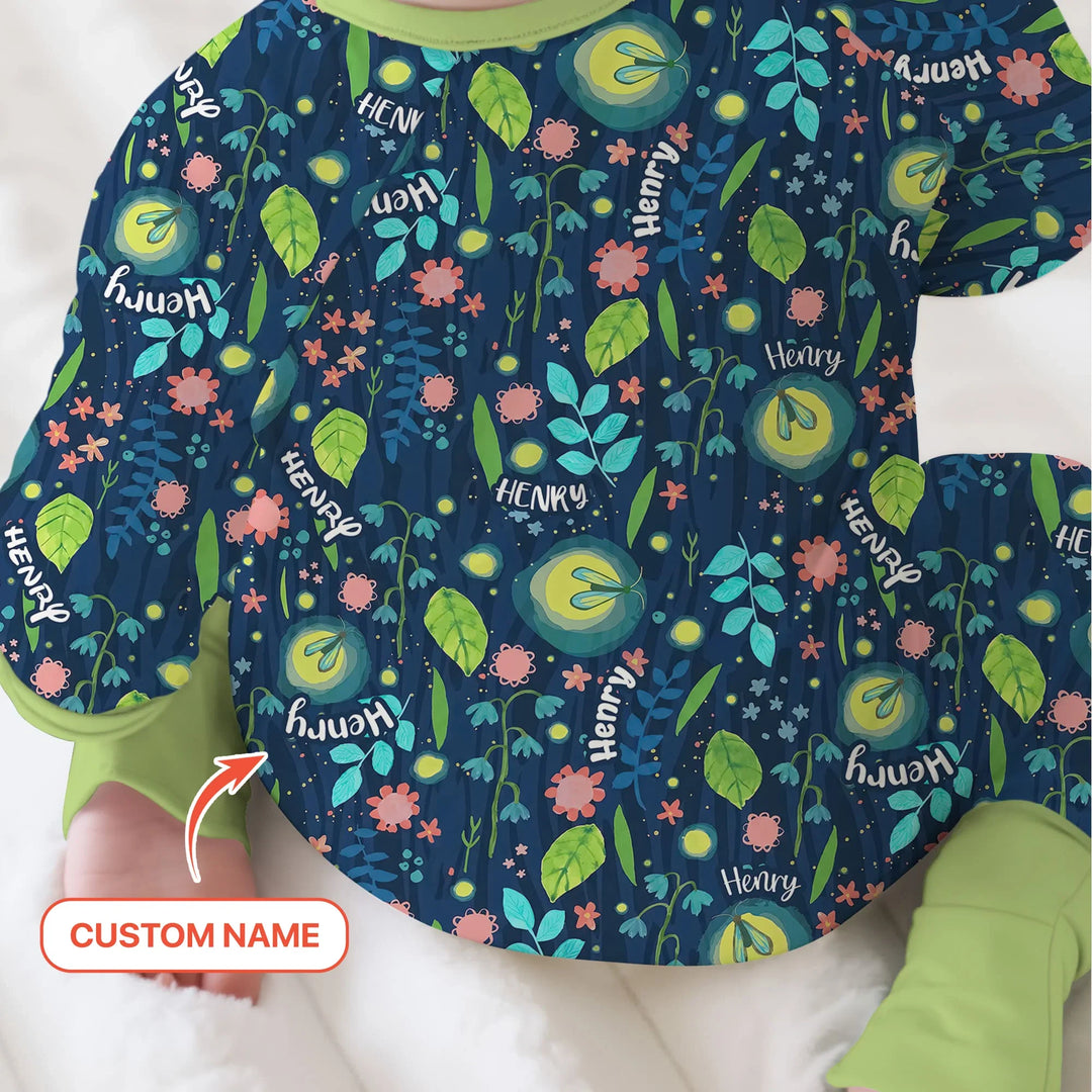 Nighttime Bugs Custom Name Bamboo Convertible Zippy