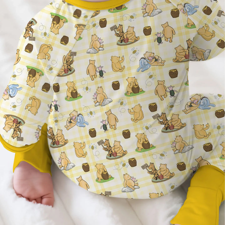 Bear & Friends Yellow Plaid Bamboo Convertible Zippy