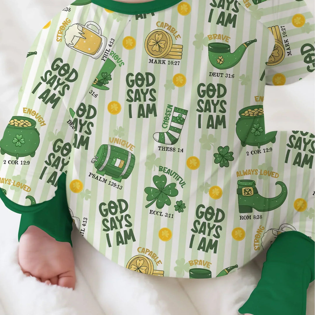 God Says I Am - Lucky & Loved Bamboo Convertible Zippy