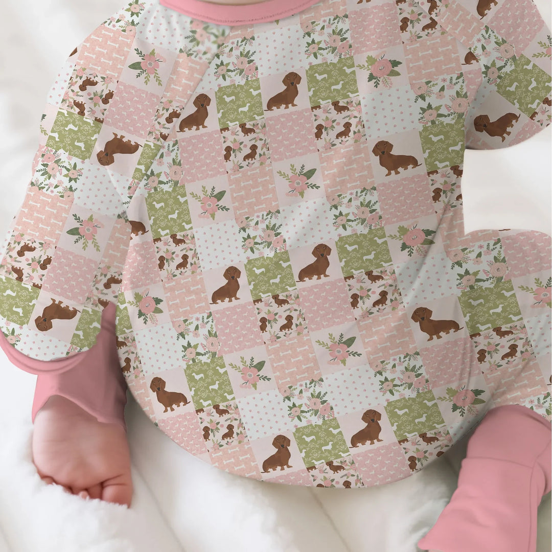 Floral Dachshund Grace Bamboo Convertible Zippy