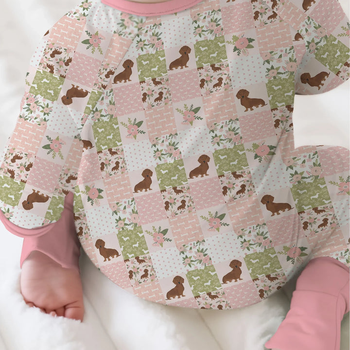 Floral Dachshund Grace Bamboo Convertible Zippy