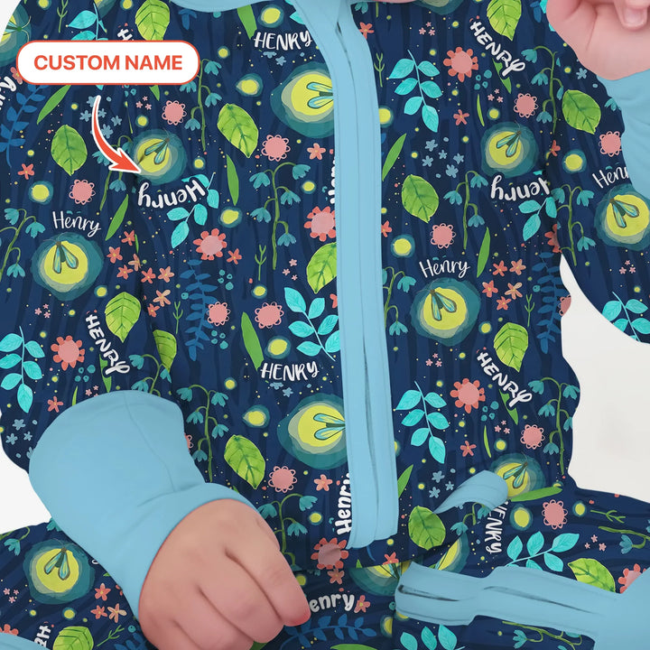 Nighttime Bugs Custom Name Bamboo Convertible Zippy