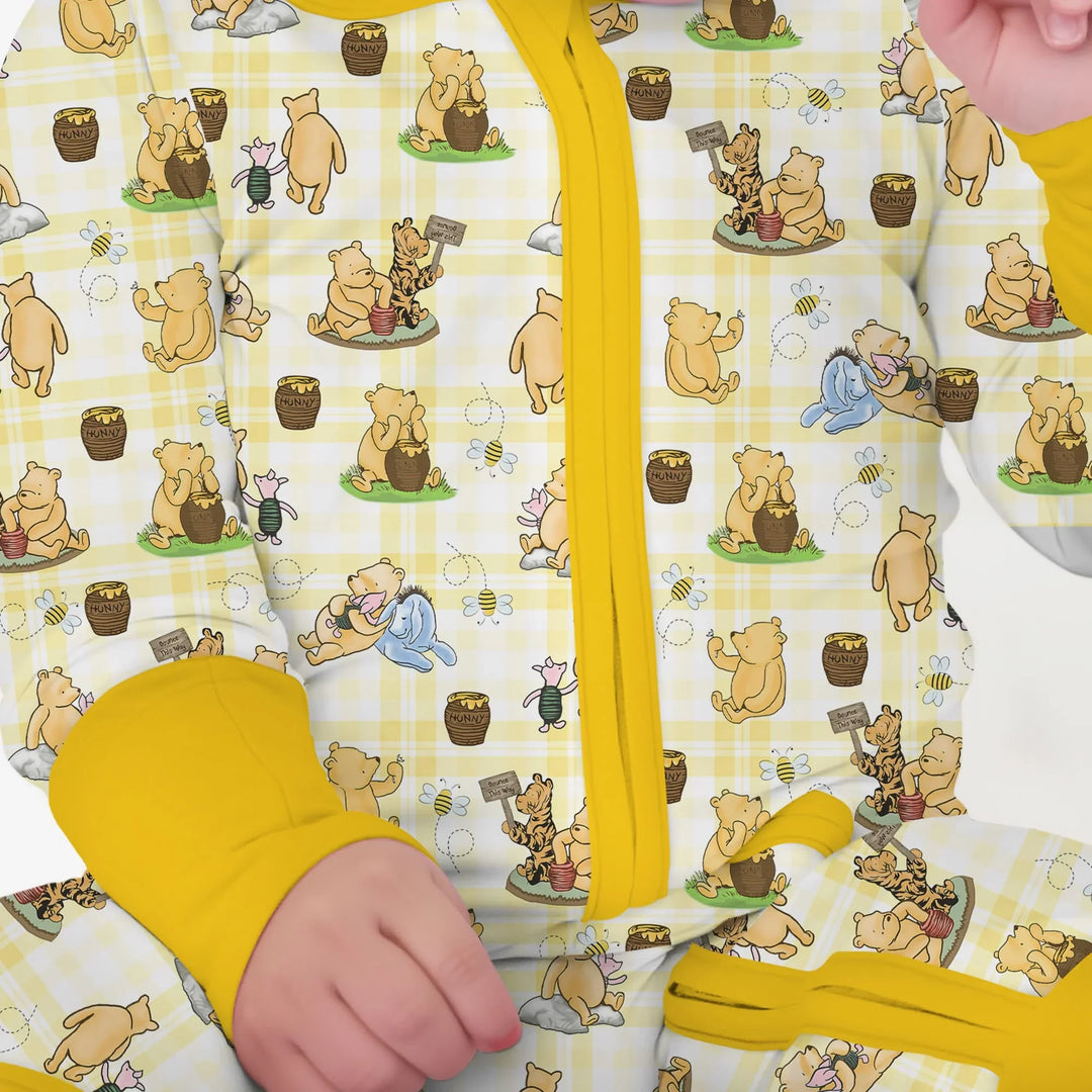 Bear & Friends Yellow Plaid Bamboo Convertible Zippy