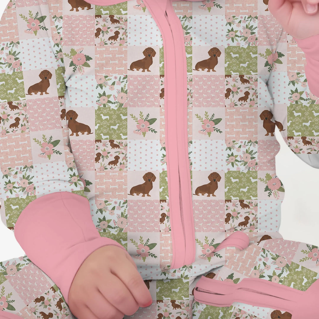 Floral Dachshund Grace Bamboo Convertible Zippy