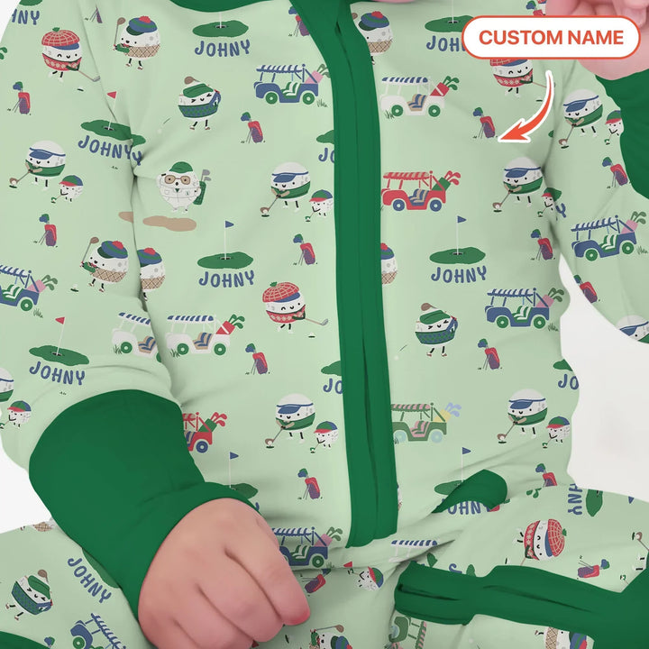 Cute Golf ball Bamboo Convertible Zippy