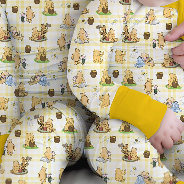 Bear & Friends Yellow Plaid Bamboo Convertible Zippy