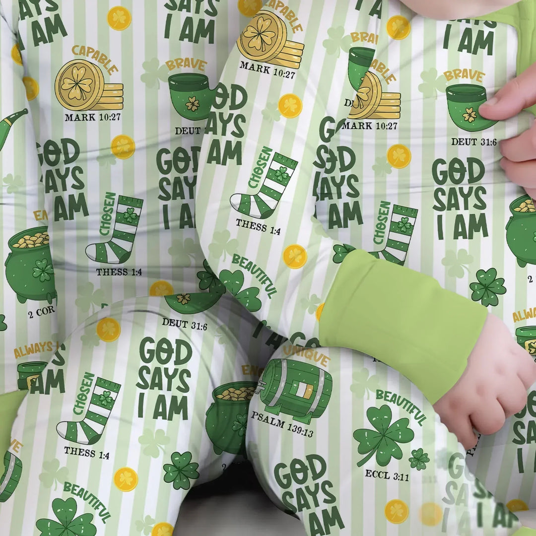 God Says I Am - Lucky & Loved Bamboo Convertible Zippy