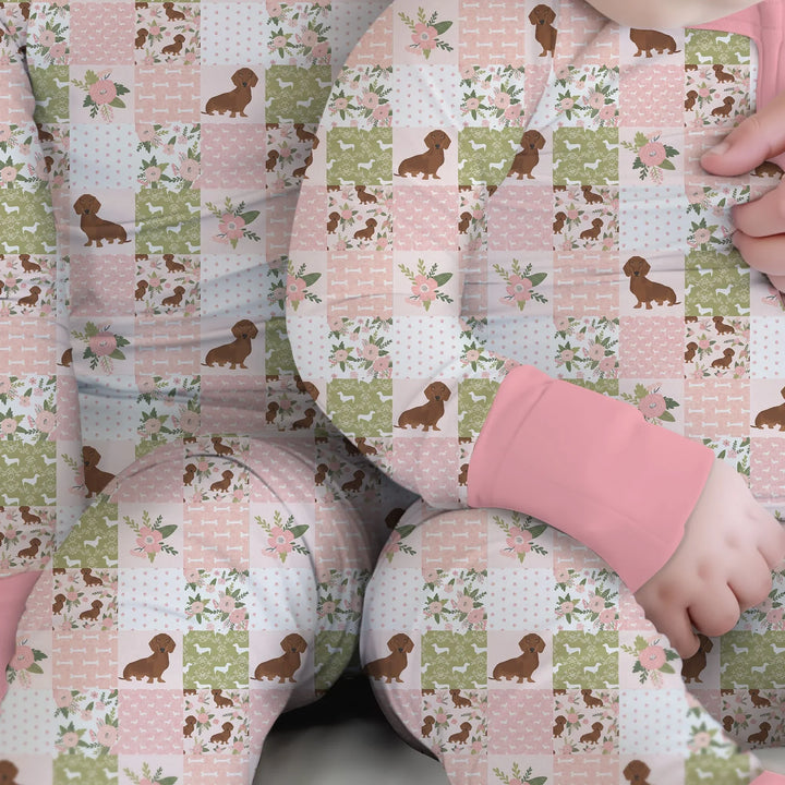 Floral Dachshund Grace Bamboo Convertible Zippy