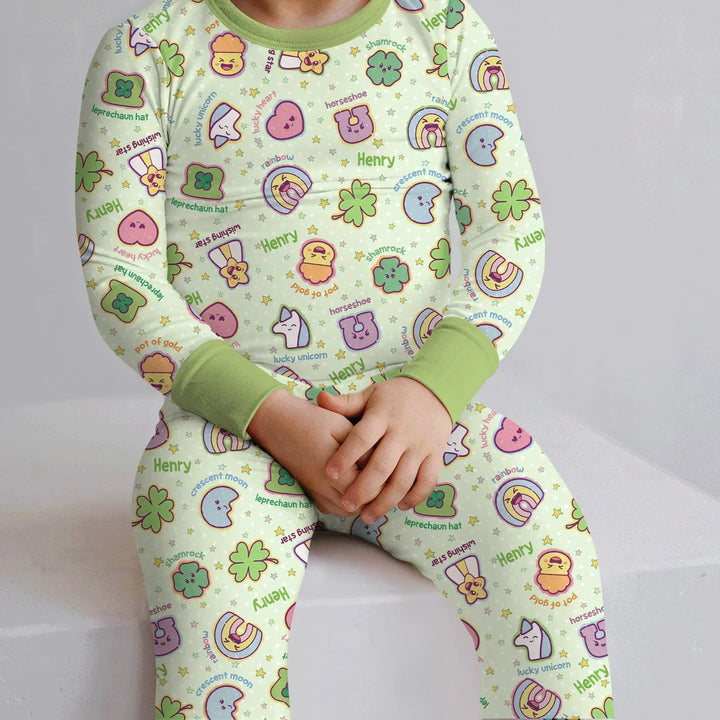 Lucky Charm Bamboo Two Piece Long Sleeve Pajama Set