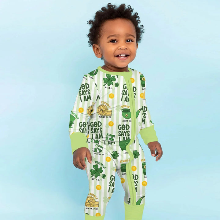 God Says I Am - Lucky & Loved Bamboo Convertible Zippy