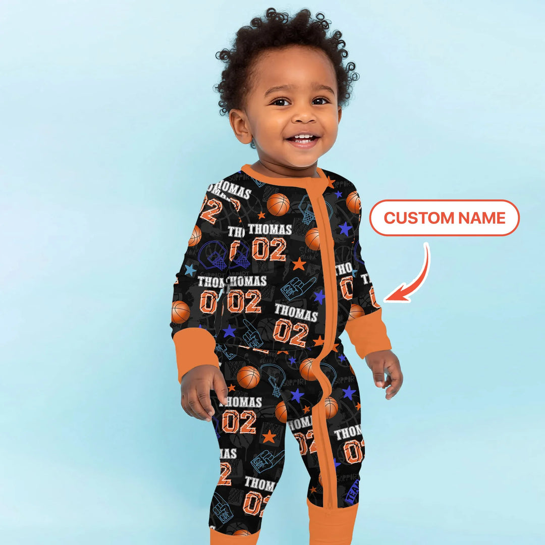 Custom Name Basketball Time Bamboo Convertible Zippy