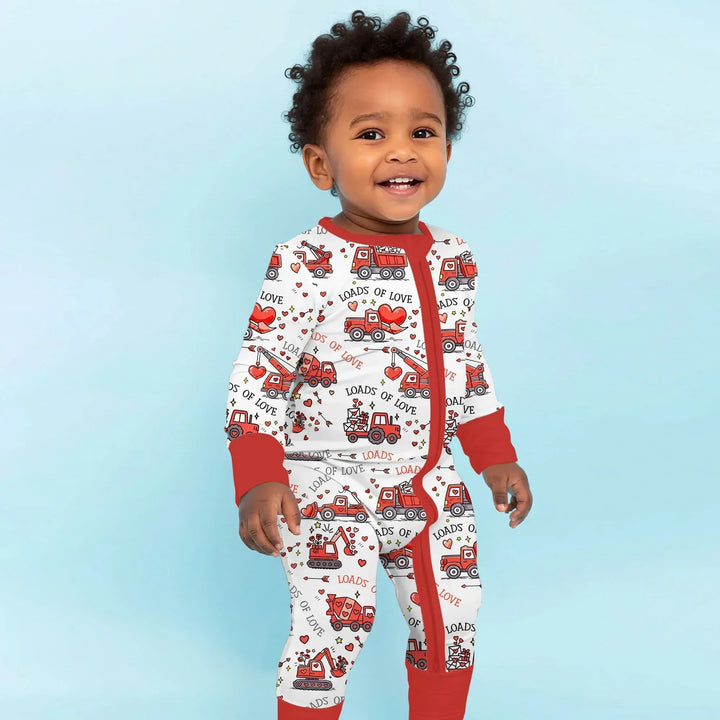 Construction Trucks Loads of Love Bamboo Convertible Zippy