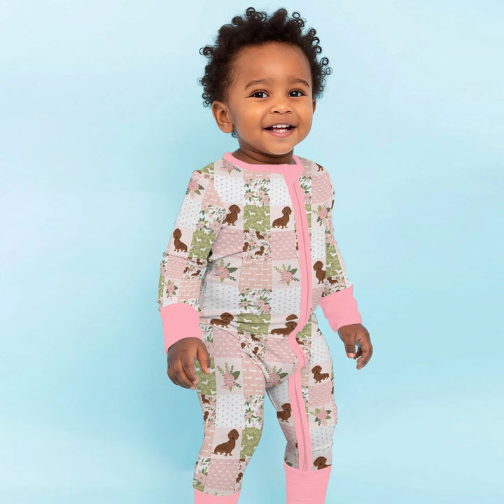 Floral Dachshund Grace Bamboo Convertible Zippy