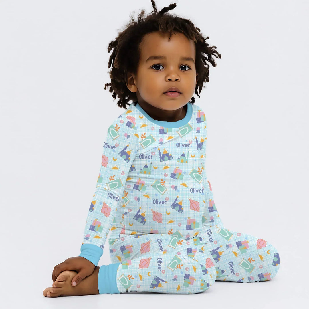 Ramadan and Eid Bamboo Two Piece Long Sleeve Pajama Set