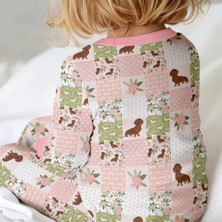 Floral Dachshund Grace Bamboo Convertible Zippy