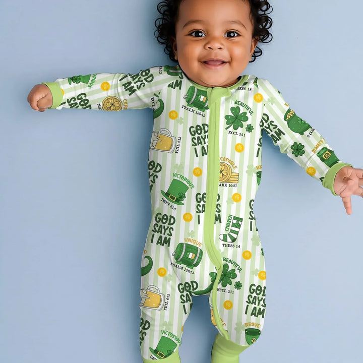 God Says I Am - Lucky & Loved Bamboo Convertible Zippy