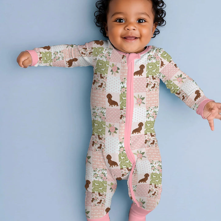 Floral Dachshund Grace Bamboo Convertible Zippy